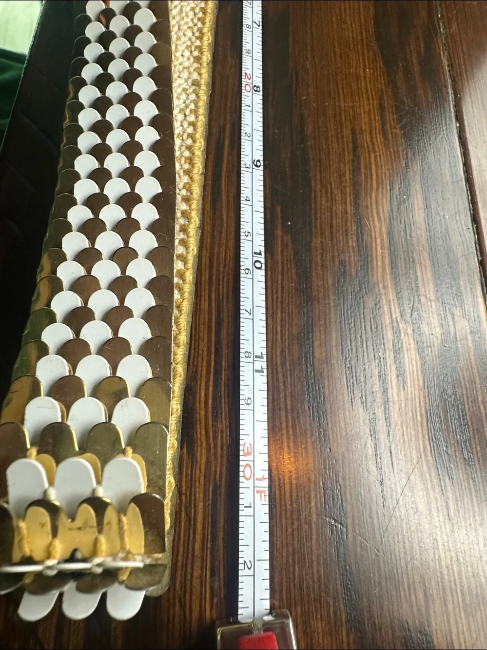 Vintage Belt Fish Scales Stretch Cinch Gold Tone Mid Century Unique